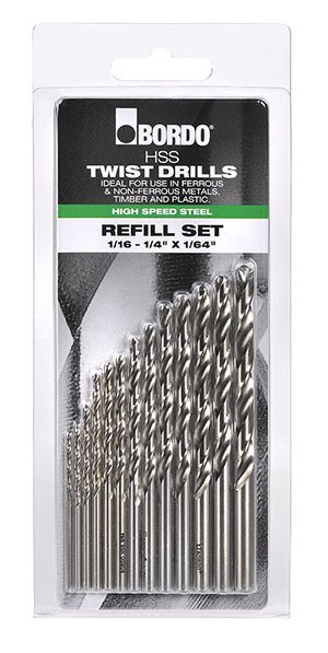 Jobber Drill Bright Refill Set 1/16-1/4