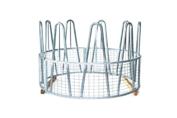 Round Mesh Tombstone Bale Feeder