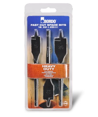 Spade Bit Set: 19- 22- 25mm