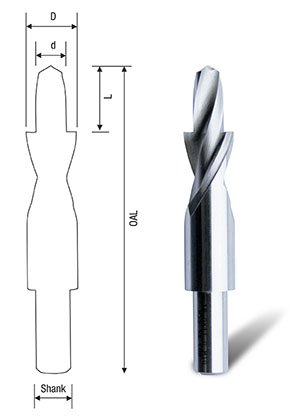 Buy Drills Counterbore Drills 180&deg; Bright