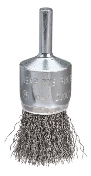 25mm HS Crimped Wire End Brush Steel 1/