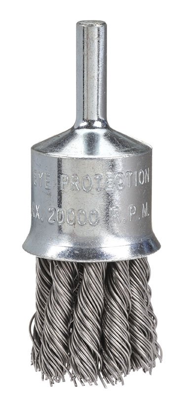 19mm HS Twist Knot End Brush Steel 1/4 