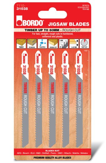 T-Shank Curved 100mm Wood 5 Pk