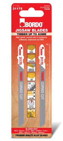 T-Shank Curved 100mm Wood 2 Pk