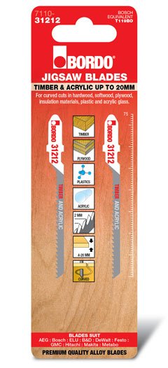 T-Shank Curved 75mm Wood/Acrylic 2 Pk
