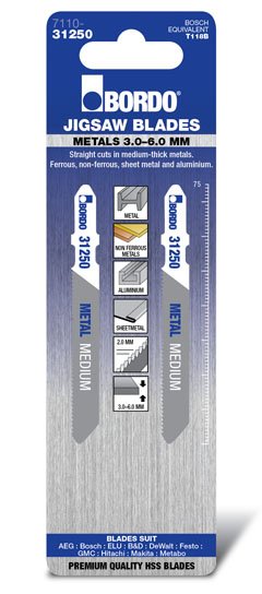 T-Shank Medium Straight Cut 75mm Metal
