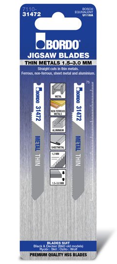 T-Shank Thin Straight Cut 75mm Metal 2