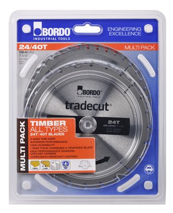 Tradecut Saw 2 Pack 184mm (7.1/4) 24T/4