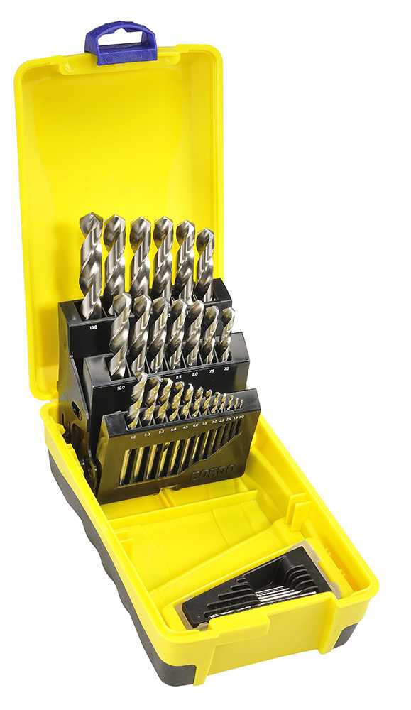 25 Piece Bright HSS Jobber Drill Set in 