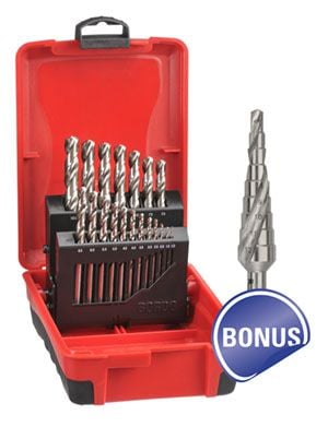 Delta pt Drill Set 1-10mm BONUS STEP DRL