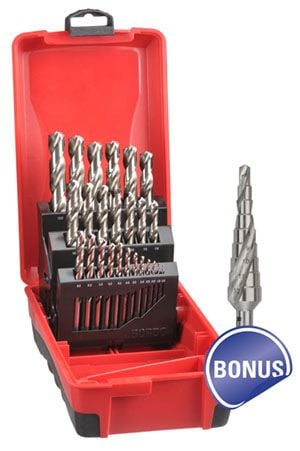 Delta pt Drill Set 1-13mm BONUS STEP DRL