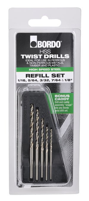 Drillset caddy with imperial drills