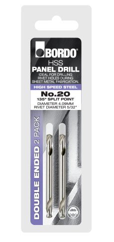 Buy Drills Specialist Panel Drills Hss Panel-D'End-Bright-2 pack-#20