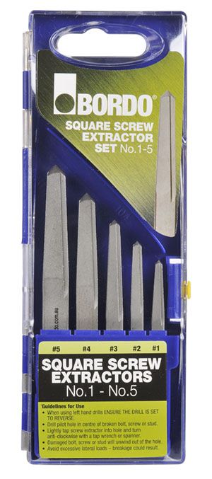 Square Screw Extractor Set 1-5