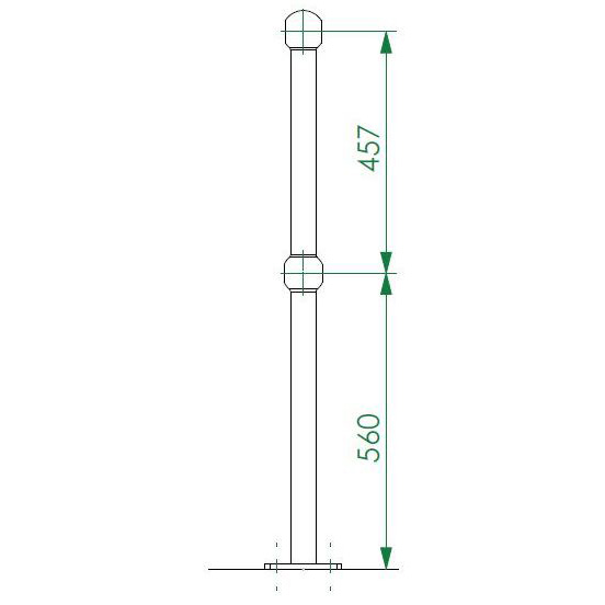 Buy Handrail Handrail Galvanised Mild Steel