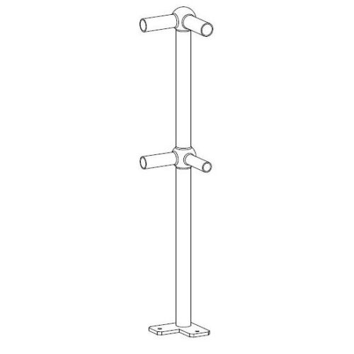 Stanchion - Platform Corner Black