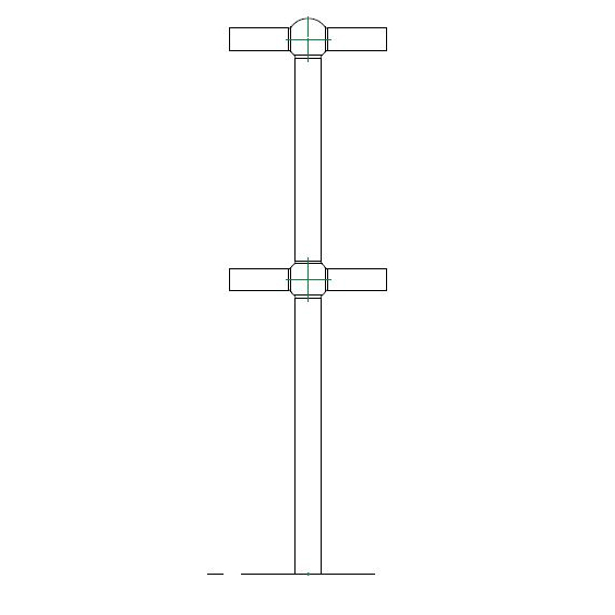 Stanchion - Weld On Corner Black