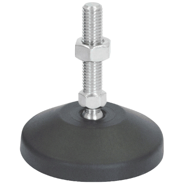 80mm Dia Pad. 750kg Zinc M16 Thread