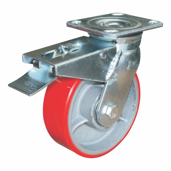 200mm Braked Extra Heavy Duty Urethane