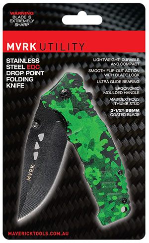 MVRK Green Camo EDC Folding Knife