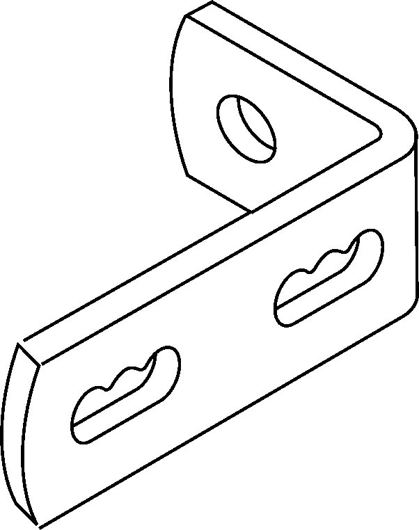 Bracket - Adj Rail Angle Gal