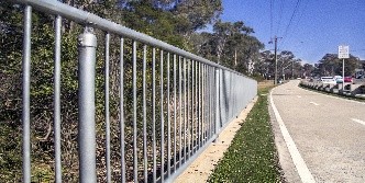 Vertical Bar Barrier End Bike Post-40NB