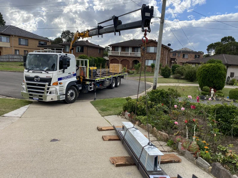 Truck with a crane