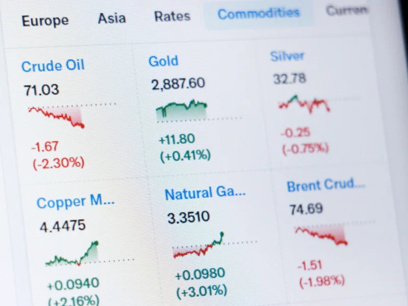 Prices data display with crude oil, gold, silver, and natural gas trends.